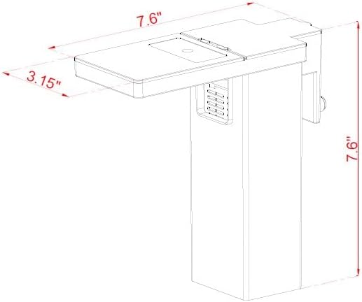 Level One Pets Duo 2 in 1 Submersible Aquarium Filter with LED Light (Up to 3 Gallons)