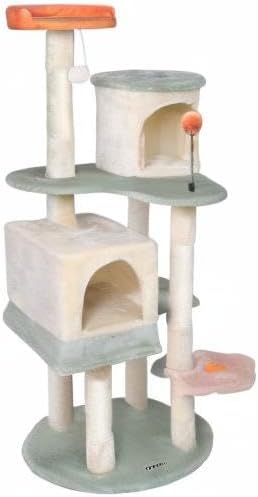 HYABi 53 Inch Flower Cat Tree - Multi-Level Cat Condo with Scratch Posts & Toys, Fresh Design Eco-Friendly Material, for Multi-Cat Households & Indoor Cat Playground