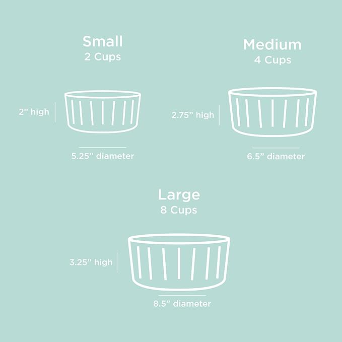 Waggo Ripple Ceramic Dog Bowl for Medium and Large Breeds - Modern with Matte Finish, Heavyweight Durable Pet Food and Water Dish Crock, Dishwasher Safe (Medium, Cloud)