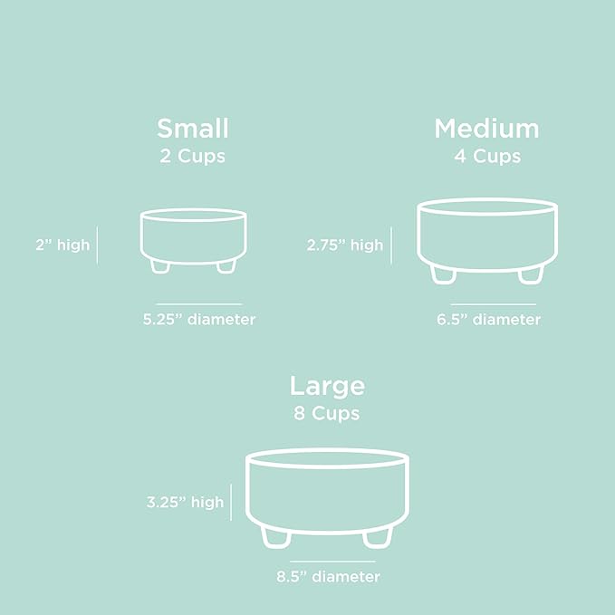 Waggo Uplift Ceramic Dog Bowl for Small Medium and Large Breeds - Heavyweight and Durable Pet Food and Water Dish Crock, Dishwasher Safe, Modern, Elevated Feeder (Olive, Large)