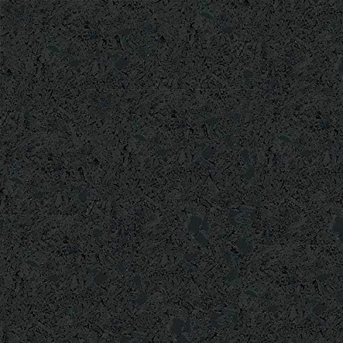 American Floor Mats 1/4in (7mm) Thick Solid Black 4' x 45' Heavy Duty Rubber Rolls, Protective Exercise Mats, Home Gym Rubber Flooring