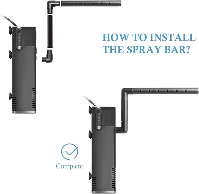 FEDOUR Submersible Aquarium Internal Filter, Filter with Water Pump for Fish Tank up to 35 Gallon (8W for 5-35 gallon-new)