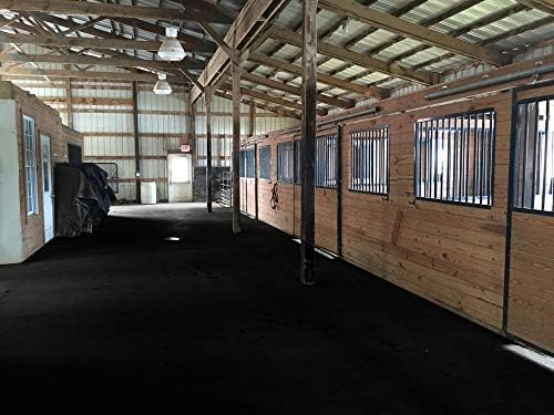 American Floor Tiles - Heavy Duty Stall Tiles - Stable/Horse Tiles - Thick, Durable Rubber Flooring Solid Black 10' x 16' Set 1/2" Thick (40 Tiles Total)