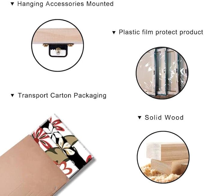 Lasdel Natural Extra Framed Wall Art of Misty Sunset & Tree Plant Picture For Bedroom Home Above Bed,Large White Country Wood Sign For Bathroom,Give It To God & Go to Sleep Artwork Decor,24x48