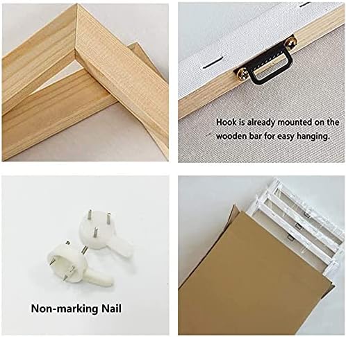 Yxbhhym Black White and Red Waterfall Canvas Wall Art Forest Paintings Waterfall Artwork for Wall Print Landscape Wall Picture for Living Room Wall Decor Large Framed Wall Art -24x48inches