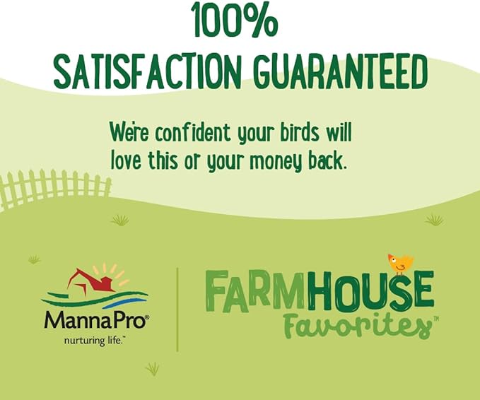Manna Pro Farmhouse Favorites Quirky Quatro Crunch – 100% Natural Protein Treat for Mixed Flocks – Blend of Black Solider Fly Larvae, Mealworms, Beetles & Shrimp – 2lb