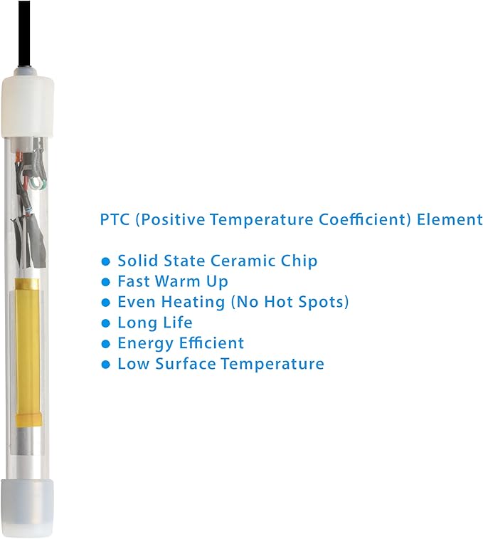 Innovative Marine Helio PTC Smart Heater - Titanium Reef Aquarium Heating System with Smart Solid State Ceramic Chip Technology (50 Watt)