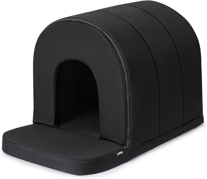 Orthopedic Dog House - Outdoor Waterproof Dog Shelter w/Porch - Indoor Pet House w/Egg-Crate Foam - Cooling - Machine Washable - Ideal for Large Breeds & Fits 36-Inch Crate - 35"x22"