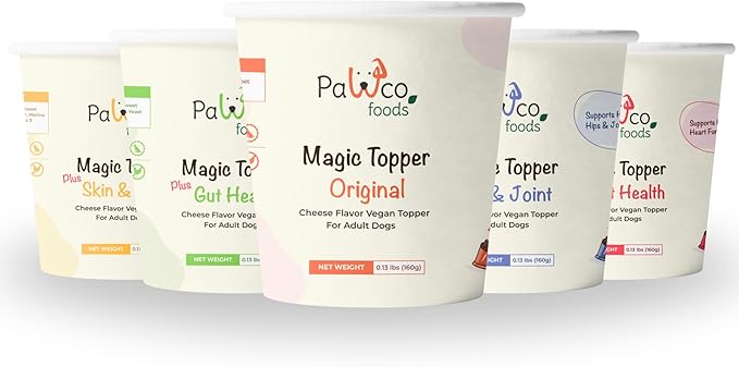 PawCo Magic Topper Gut Health - Dog Topper for Digestion with Postbiotics, Grain-Free Meal Enhancer for Digestive Support, 160g