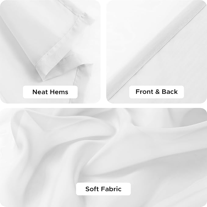 All Weather White Outdoor Sheer Curtains for Patio Waterproof 6 Pcs Rod Pocket Indoor Sheer Voile Curtains for Porch, Balcony, Gazebo, Pergolas, 54x108 Inch, 6 Panels