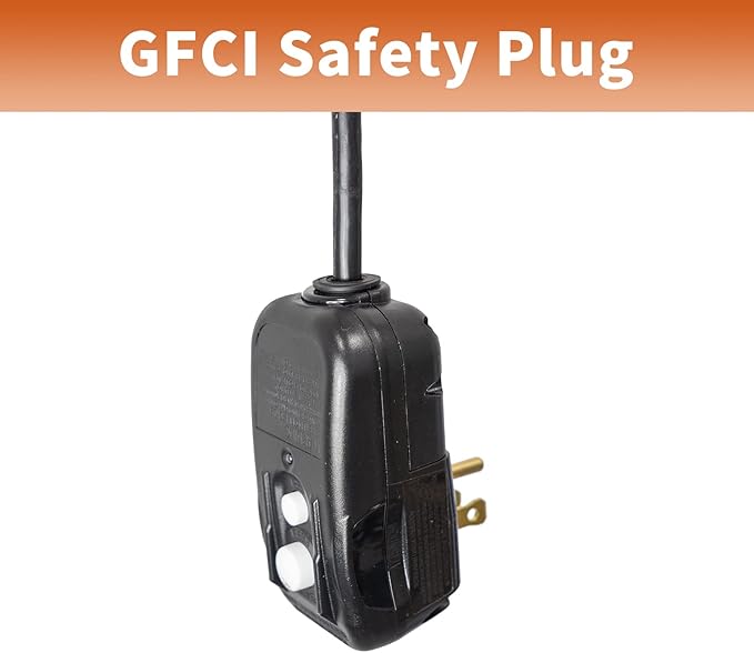 HiCFM 30 inch Misting Outdoor Oscillation Weatherproof Wall Mounted Fan with IP44 Enclosure Motor, GFCI Plug, 9300 CFM 3-Speeds High Velocity Powerful Wall Fan, UL Outdoor Approved