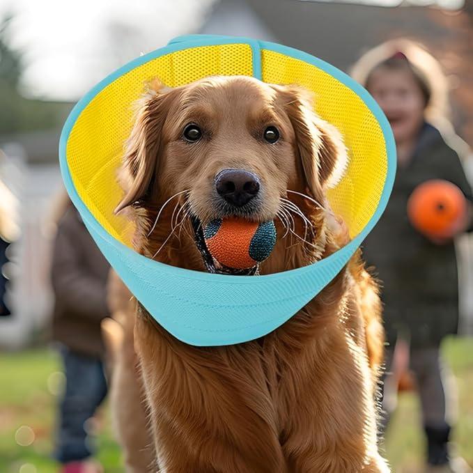 Dog Cone Soft Recovery Collars & Cones After Surgery for Medium Large Dogs, Comfy Ecollars to Stop Licking, Adjustable, Dog Ecollars for Recovery Fabric: Soft Comfort, Ecollars of Shame Alternatives