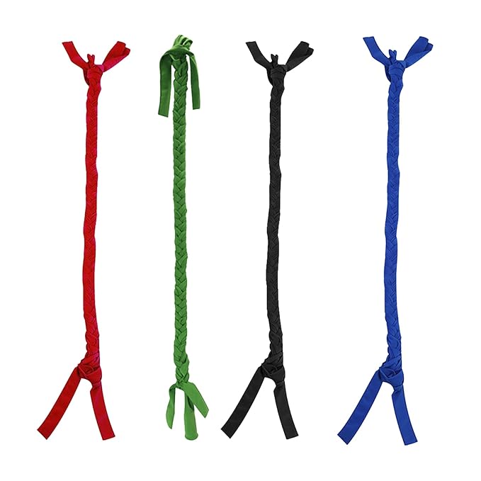 Dnoifne Horse Ponytail, 3 Tube Braided Tail Bag, Green, 1 Count