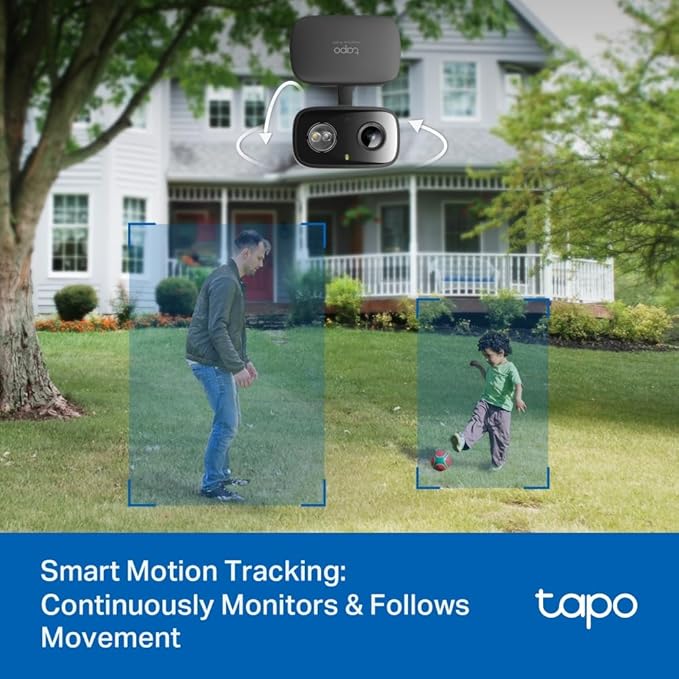 Tapo 2K 3MP Pan/Tilt Indoor/Outdoor Security Camera, Free Person/Baby Cry Detect & Track, 360ยฐ Pan, Color Night Vision, SD/Cloud Storage, Works w/Alexa & Google Home, HybridCam 360, Black (2-Pack)