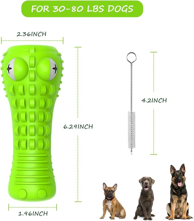 Dog Toys for Aggressive Chewers Large Medium Breed, Indestructible Dog Toothbrush Chew Toys, Squeaky Interactive Tough Extremely Durable, Dogs Toys to Keep Them Busy