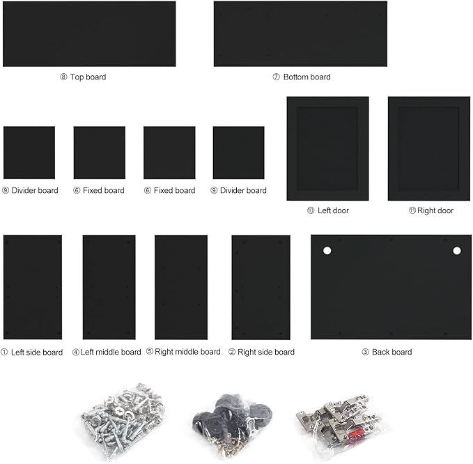 REPTI ZOO Reptile Aquarium Terrarium Wooden Stand and Cabinet with Adjustable Shelf for 48L x 18W inch Amphibian/Fish Sea Salt Water Tank Terrarium(Cabinet Only)