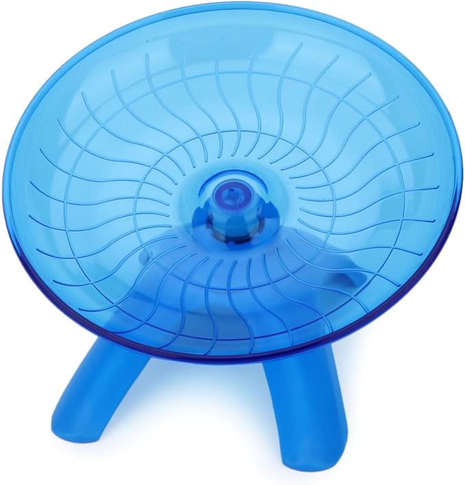 Hamster Wheel Flying Saucer Silent Exercise Wheel Running Wheel for Hamsters, Gerbils, Mice and Other Small Pets, Silent Hamster Running Wheel(Blue)