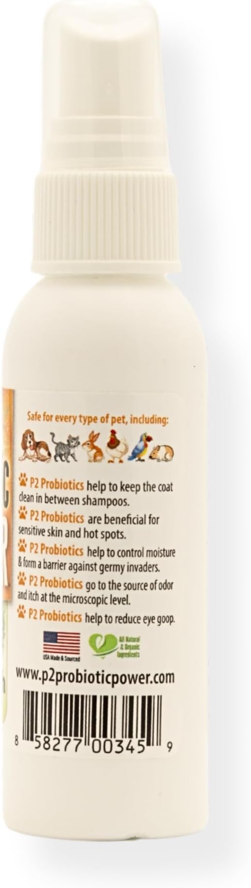 Pet Odor & Itch Spray – Dog, Cat, Puppy, Kitten Grooming Spray, Deodorizer, Litter Box Freshener, Hot Spot Spray, Coat, Bedding, Kennel, Carrier, Travel – 2 oz