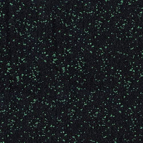 American Floor Mats 1/4in (7mm) Thick 10% Green 4' x 35' Heavy Duty Rubber Rolls, Protective Exercise Mats, Home Gym Rubber Flooring
