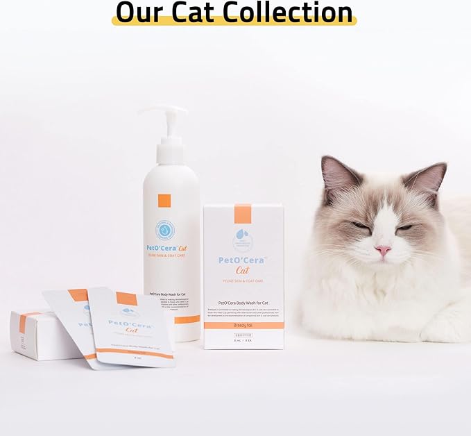 PetO'Cera Cat Cream - Hair Loss & Itch Relief for Hot Spots, Rashes, Allergies & Dry Skin - Soothing Moisturizer for Paws, Face & Body - pH Balanced & Lick-Safe Formula for Cats, Bundle 2.7oz