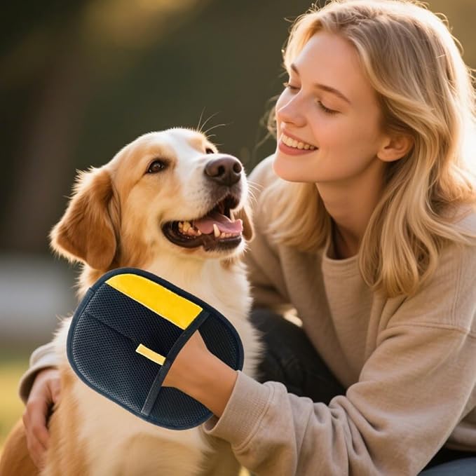Static Pet Hair Removal Glove for Cats & Dogs, Efficient Grooming Gloves for Pet Hair, Cat Grooming Gloves for Hair Removal