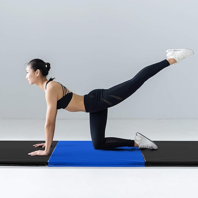 We Sell Mats - 4 ft x 8 ft x 2 in Personal Fitness & Exercise Mat for Home Workout - Lightweight and Folds for Carrying – All Purpose Home Gym Mat – Thick Mat for Yoga, Pilates, Stretches, and Floor Exercises