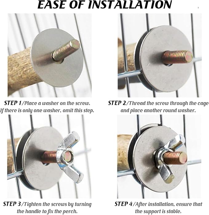 6Pcs Natural Wooden Bird Perch Grape Stick Claw Grinding Fork Bird Perching Branch Claw Grinding Stick Parrot Standing Platform Parrot Cage Chewing Accessories for Parrots Lovebirds Parakeets