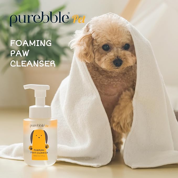 Pet Foaming Foot Paw Cleanser | Designed for All Types of Paw Washers | Dog Cleaning Supplies | Nourishing, Softening, Calming, Itch Reducing for Dog Paws | 300ml / 10.14 fl oz