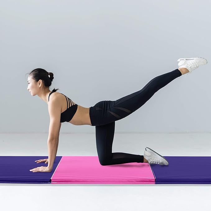 We Sell Mats - 4 ft x 8 ft x 2 in Personal Fitness & Exercise Mat for Home Workout - Lightweight and Folds for Carrying – All Purpose Home Gym Mat – Thick Mat for Yoga, Pilates, Stretches, and Floor Exercises