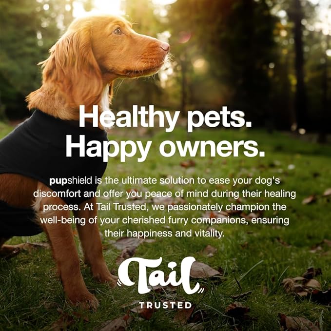 PupShield - Dog Surgery Recovery Suit Male Female - All Dog Sizes - Easy to Use Anti Licking Design Breathable Comfortable - Spay & Neuter Recovery Suit - Surgical Onesie - Cone Alternative