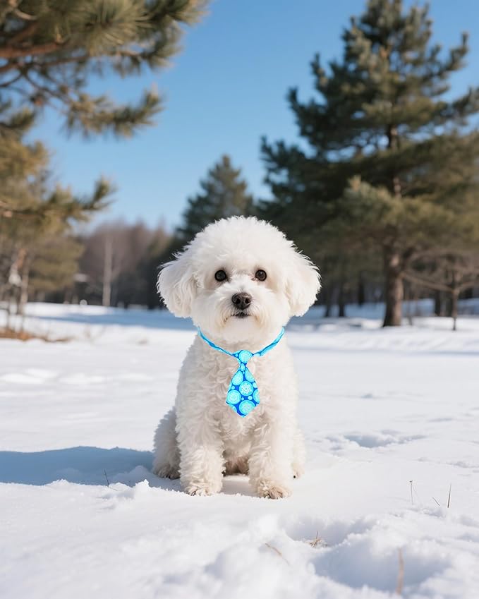 PET SHOW 10 Pack Winter Small Dog Ties Neckties for Doggies Cats Adjustable Neck Ties Girl Boy Pets Snowflake Costumes Puppy Grooming Accessories Holiday Party Gift Favor