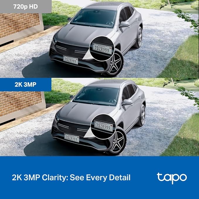 Tapo 2K 3MP Pan/Tilt Indoor/Outdoor Security Camera, Free Person/Baby Cry Detect & Track, 360ยฐ Pan, Color Night Vision, SD/Cloud Storage, Works w/Alexa & Google Home, HybridCam 360, Black (2-Pack)