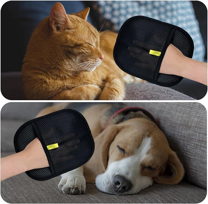 Pet Hair Remover Glove, Cat & Dog Grooming Glove, Electrostatic Pet Hair Remover Glove,Upgraded Fur Removal Tool for Furniture, Carpet, Couch, Car Seat (1pc)