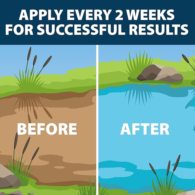 Airmax PondClear Packets, Beneficial Bacteria & Enzyme Clarifier Treatment with Ecoboost PRx, Clear & Clean Pond & Lake Water, Safe for Fish, 12-Count