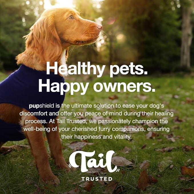 PupShield - Dog Surgery Recovery Suit Male and Female - All Dog Sizes - Easy to Use Anti Licking Design Breathable Comfortable - Spay & Neuter Recovery Suit - Surgical Onesie - Cone Alternative