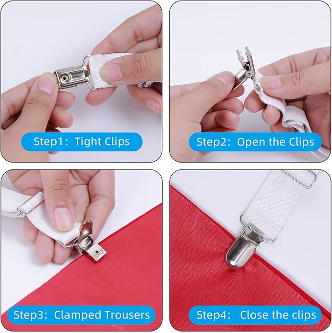 Adjustable Boot Straps Pant Stirrups Clips Boot Clips