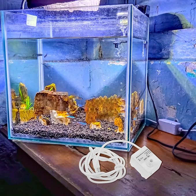 Housoutil Mini Submersible Water Pump, Quiet Usb Fountain Pump for Pet Water Fountain, Aquarium, Hydroponics, White