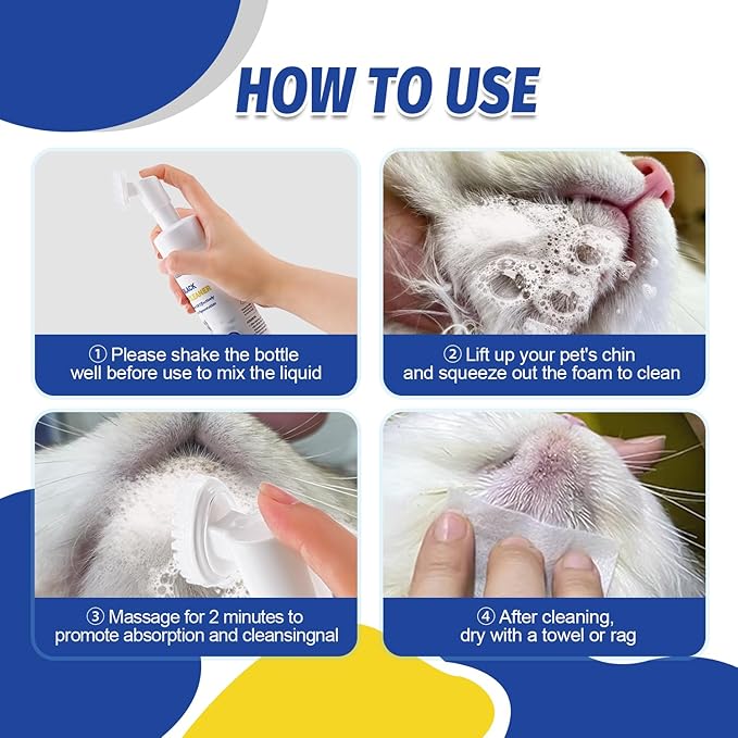 Cat Black Seed Cleaner,Remove Cat Chin Blackheads,Cat Acne Chin Treatment,2-in-1 Wash and Brush,Cruelty-Free and Freshness 5.07 fl.oz