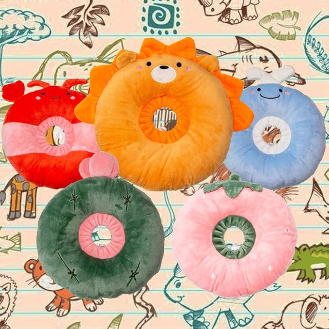 Adjustable Cat Recovery Collar Soft,Cute Pet E-Collar Neck Cone After Surgery Wound Healing Protective Cone Fit for Kitties, Small Dogs(ELC05-lion-l)