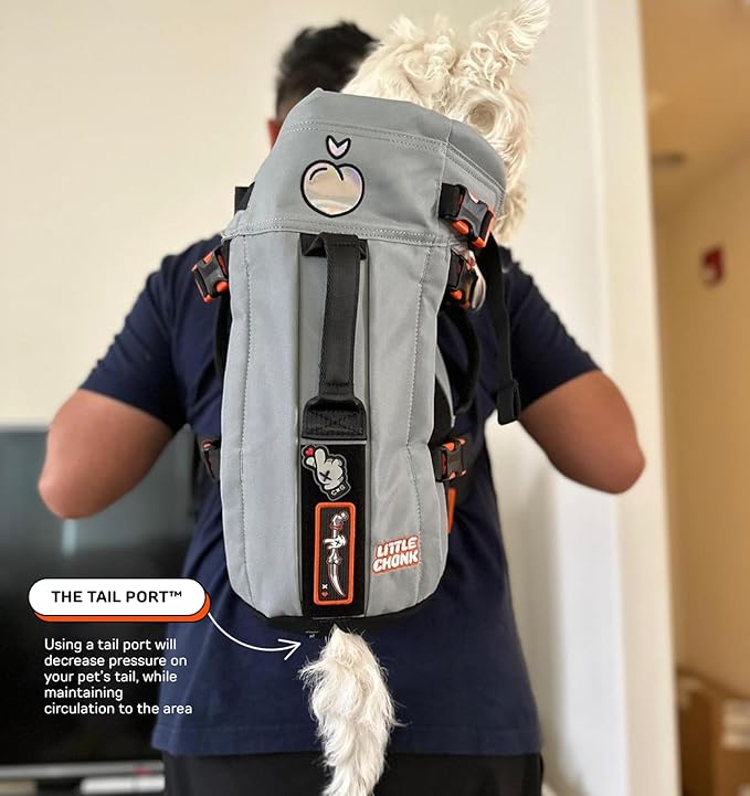 The Maxine One Medium Dog Carrier by Little Chonk | Dog Backpack Carrier for Medium Sized Breeds | Adjustable Front Facing Pet Carrier for Travel | Dog Hiking Backpack - Chonkcrete Gray