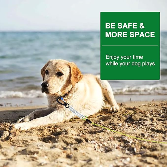 Snagle Paw Dog Tie Out Cable 30FT-1000LBS Break Strength,Heavy Duty Dog Leads for Yard with Shock Absorbing Spring & Swivel Hook,Long Leash Cable for Outdoor Tethering,Dog Line for Small Large Dogs