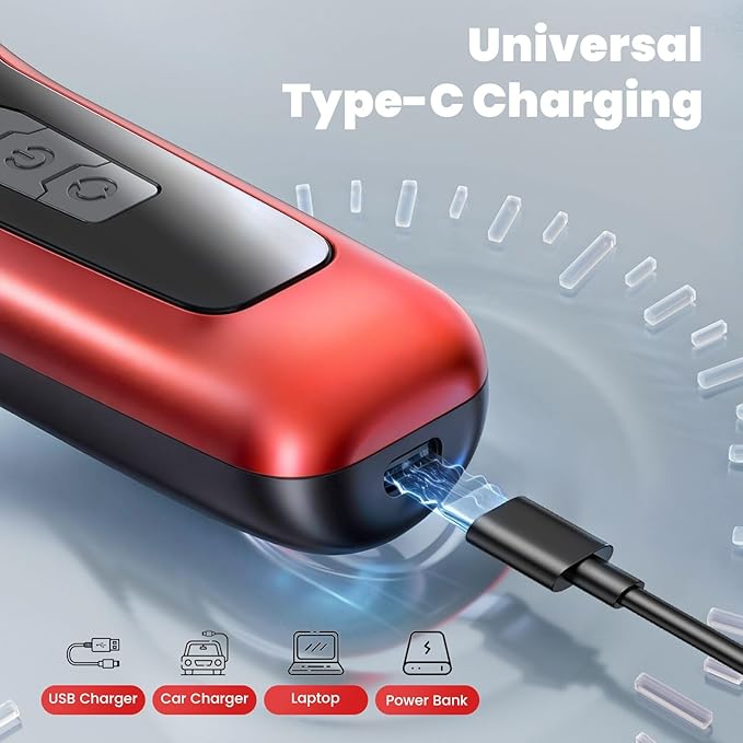 Horse Clippers,Quiet 2-Speed Horse Grooming Clippers,Rechargeable Pet Shaver for Matted Long Hair,Cordless Wide-Blade Powerful Horse Trimmer Kit for Thick Coat #066 Red