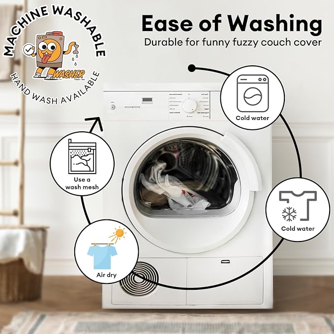 FUNNY FUZZY Pet Couch Cover for Sofa, Calming Dog Bed for Couch, Fluffy Plush Dog Couch Mat for Furniture Protector for Large Medium Small Pets, 47×37 in, Blue