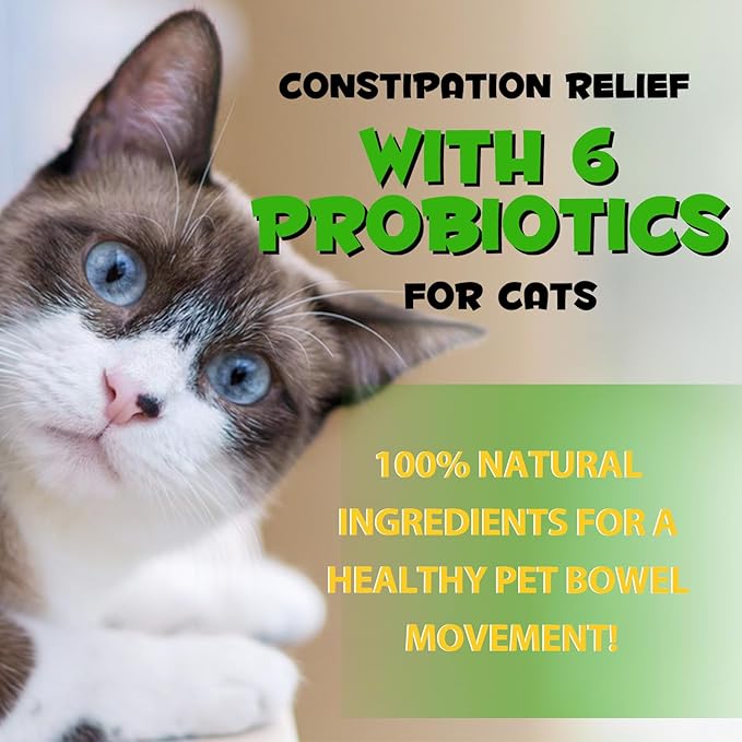 Cat Constipation Relief, Liquid Drops Supports Laxative Relief, Cat Herbal Supplements, Stool Softener Laxative Constipation Relief, Chicken Flavour- 60ml / 2 fl.oz