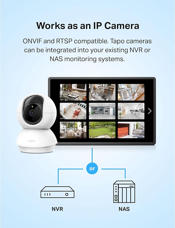 Tapo TP-Link 2K Pan/Tilt Security Camera for Baby Monitor, Dog Camera w/Motion Detection and Tracking, 2-Way Audio, Night Vision, Cloud &SD Card Storage, Works w/Alexa & Google Home C210