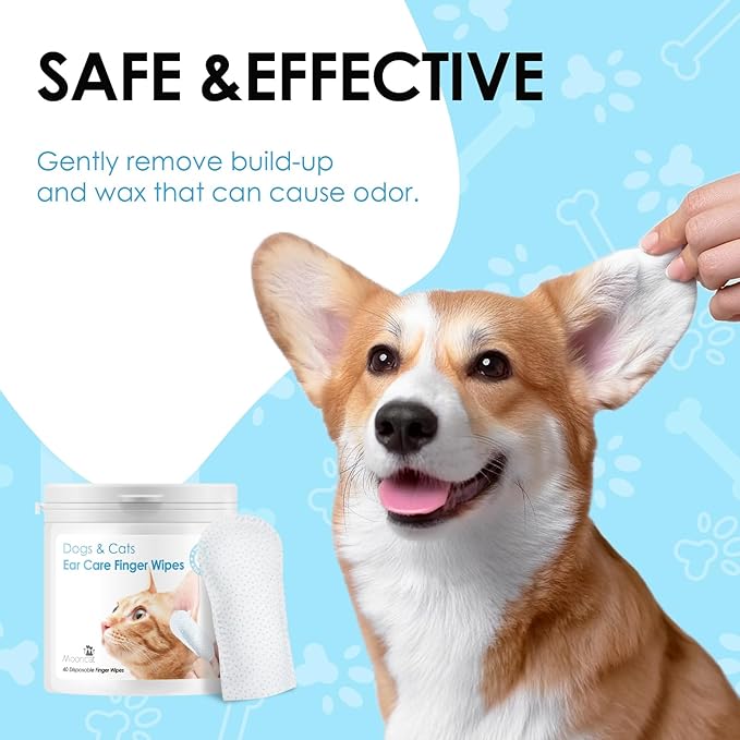 Mooncat Waterless Cat Grooming Bundle β No Rinse Foam Shampoo (5oz) + Cat Ear Cleaning Finger Wipes (40ct) | Licking Safe, pH Balanced, Dry Bath for Sensitive Cats, Removes Ear Wax & Dirt, Daily Pet H