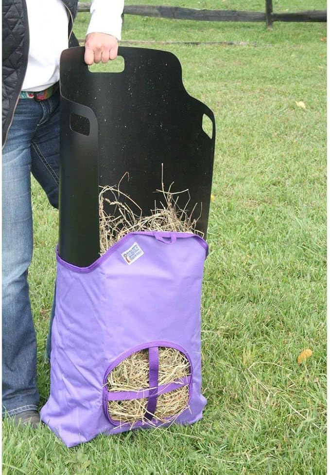 Dura-Tech Nylon Hay Bag for Horses | Color Black | Enhances Digestion with Slow Consumption | Minimizes Hay Waste | Extremely Durable 600 Denier PVC Construction