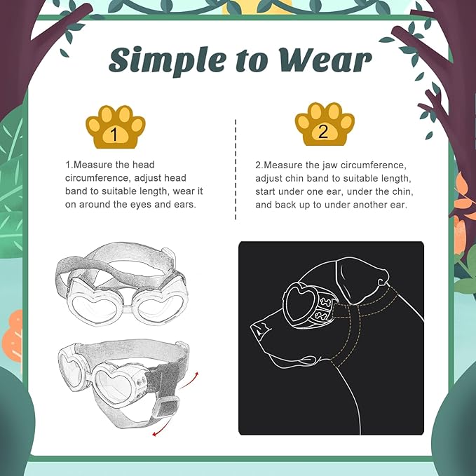 2 Pack Small Dog Sunglasses UV Protection Goggles Eye Wear Protection with Adjustable Strap Doggy Heart Shape Anti-Fog Sunglasses for Pet Dogs Sun Glasses Doggie Windproof Glasses, Pink