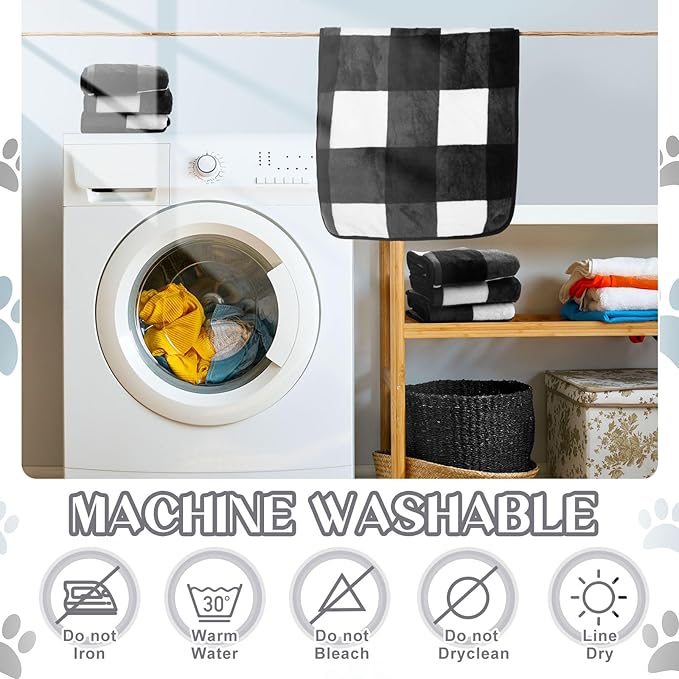 Reginary 4 Pcs Waterproof Guinea Pig Blankets Washable Small Animal Fleece Bedding Absorbent Guinea Pig Cage Liners Reusable Pet Pee Pad Sleep Mat for Hamster Ferret(Gray Plaid,24 x 16 Inch)