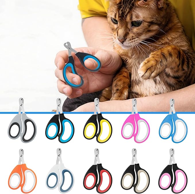 20 Pcs Cat Nail Clipper Bulk Kitten Claw Trimmer Pet Nail Cutter Claw Care for Cats, Kittens, Bunny, Puppy, Rabbit, Gatos, and More